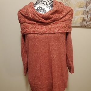 Red and gold knitted sweater